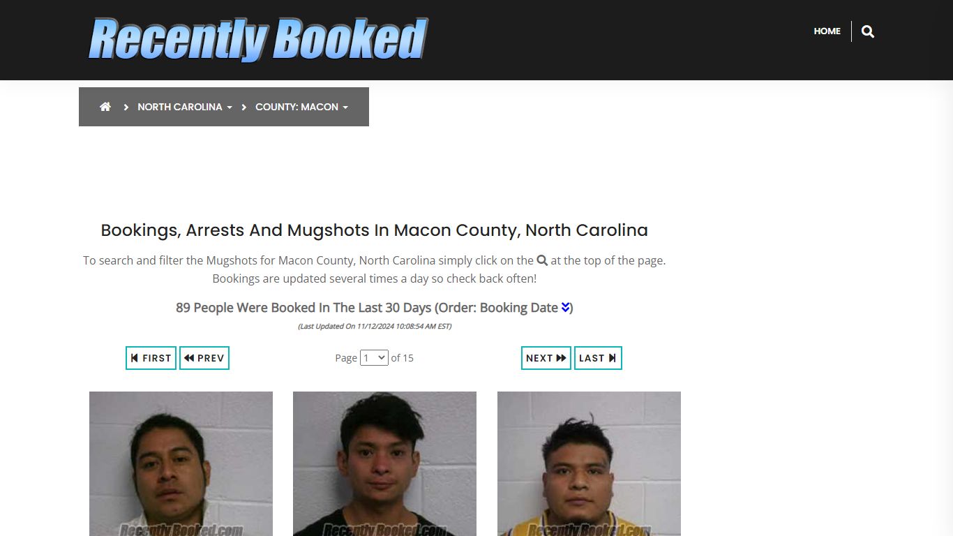 Bookings, Arrests and Mugshots in Macon County, North Carolina