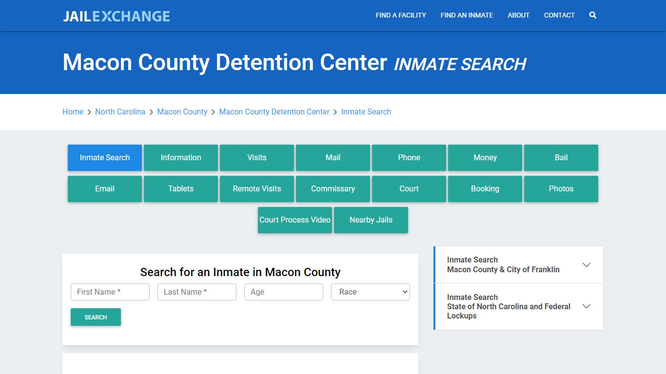 Macon County Detention Center Inmate Search - Jail Exchange